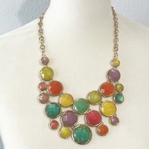 Multicolored necklace bib style